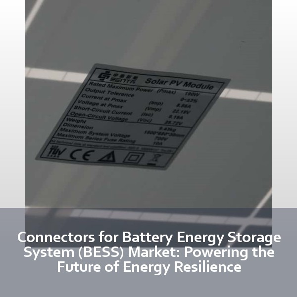 Connectors for Battery Energy Storage System (BESS) Market: Powering the Future of Energy Resilience